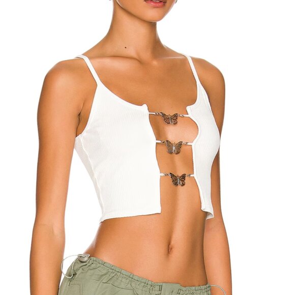 Superdown Butterfly Cropped Cami NWT - Picture 2 of 8